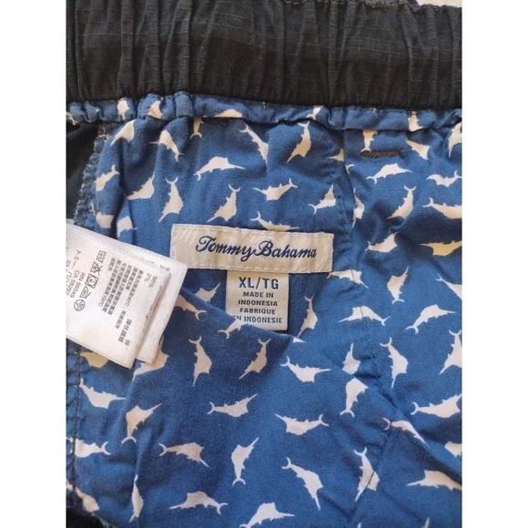 Tommy Bahama Cargo Shorts Men XL Blue Drawstring Elastic Waist Stretch Vacation - Picture 4 of 9